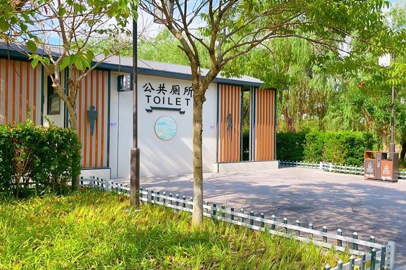 Public Toilet in Yuanda Village, Hangzhou, Zhejiang Province (in eastern China)