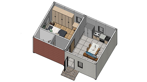 Prefab Holiday Lodge, Model 39