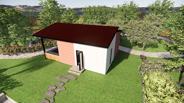 Prefab Holiday Lodge, Model 48