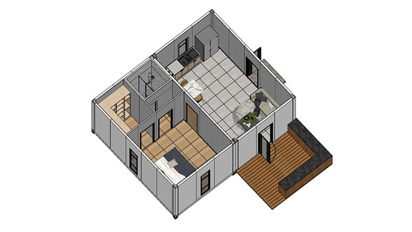 Prefab Holiday Lodge, Model 48